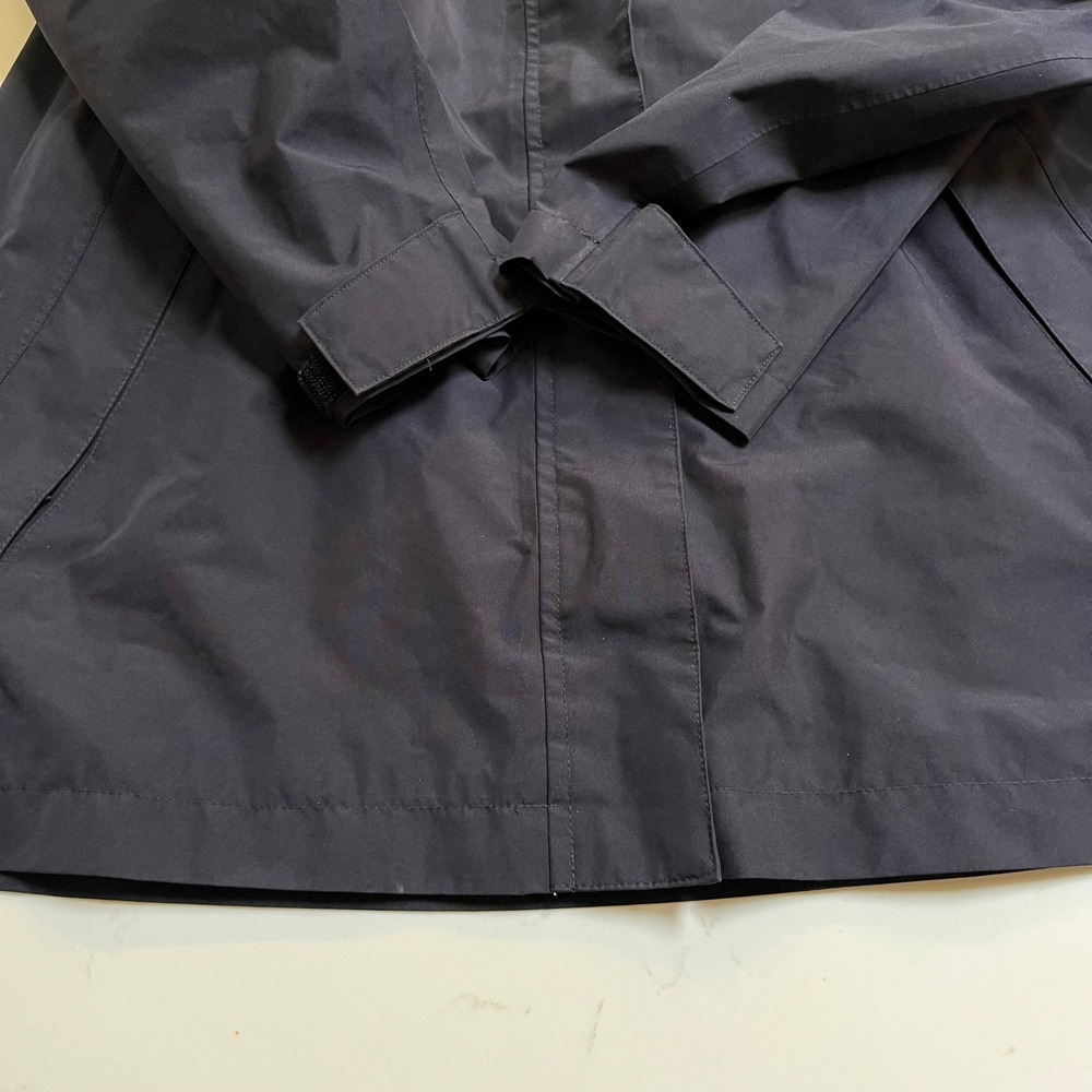 Land's End Goretex Black Hooded Rain Jacket Coat Womens Size XL - Picture 4 of 13